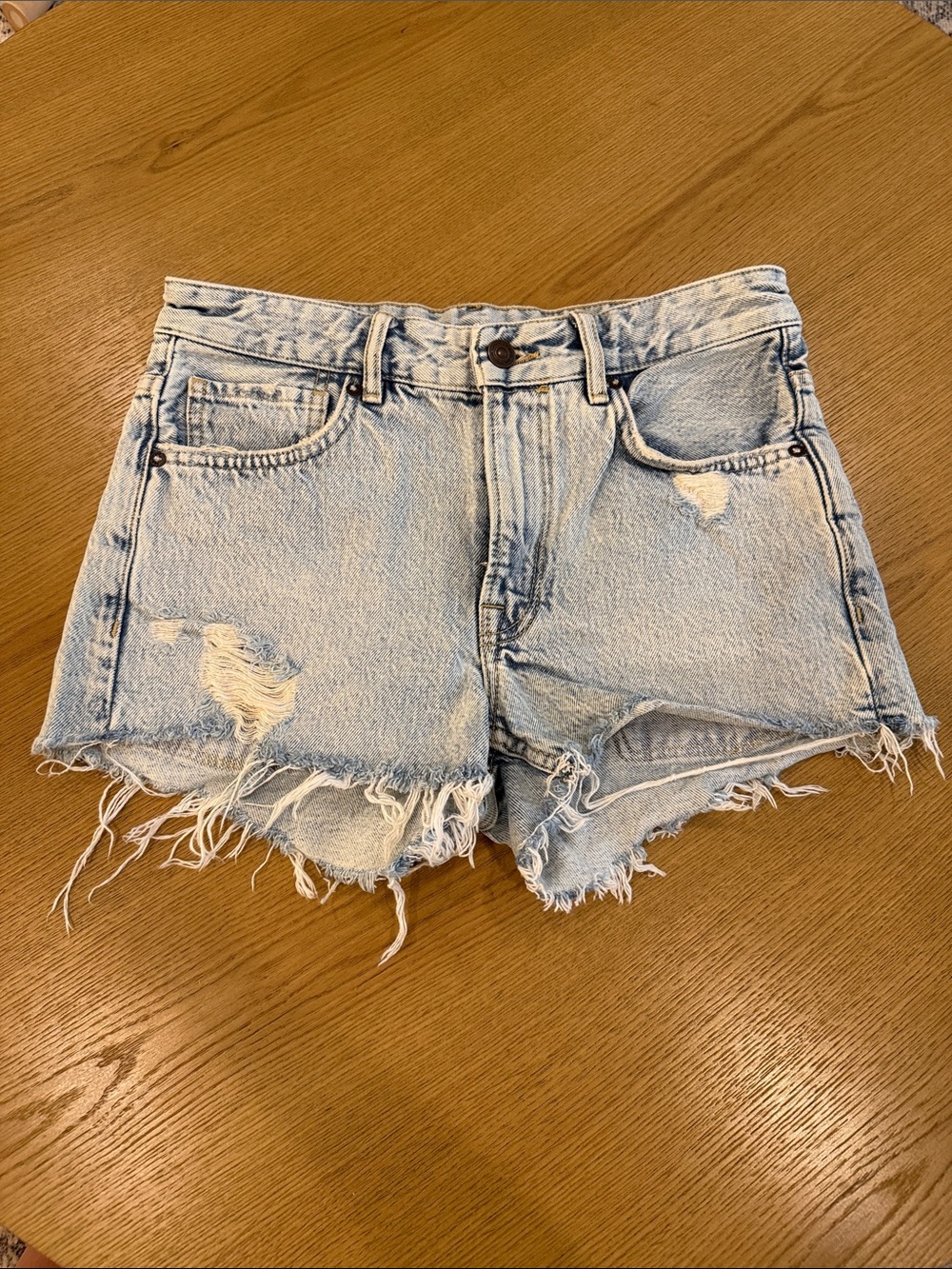All Saints Distressed Denim Shorts